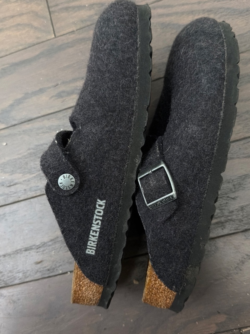 Birkenstock wool Clogs women gray sz 6 - Picture 2 of 5